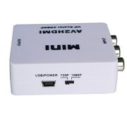 AV to HDMI Video Audio Signal Mini Converter Adapter For TV VCR DVD 1080P