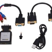 Full HD 1080P HDMI to VGA + YPBPR SPDIF Out Video Audio Mini Converter 5.1CH Audio