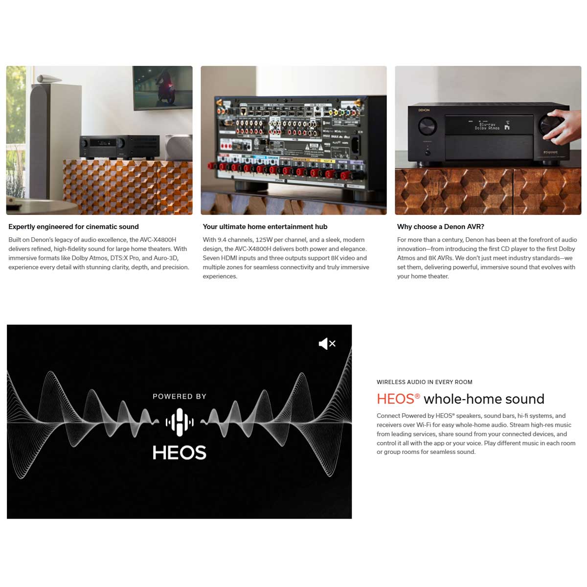 Denon AVC-X4800H 9.4 Ch AV Receiver - Rapallo