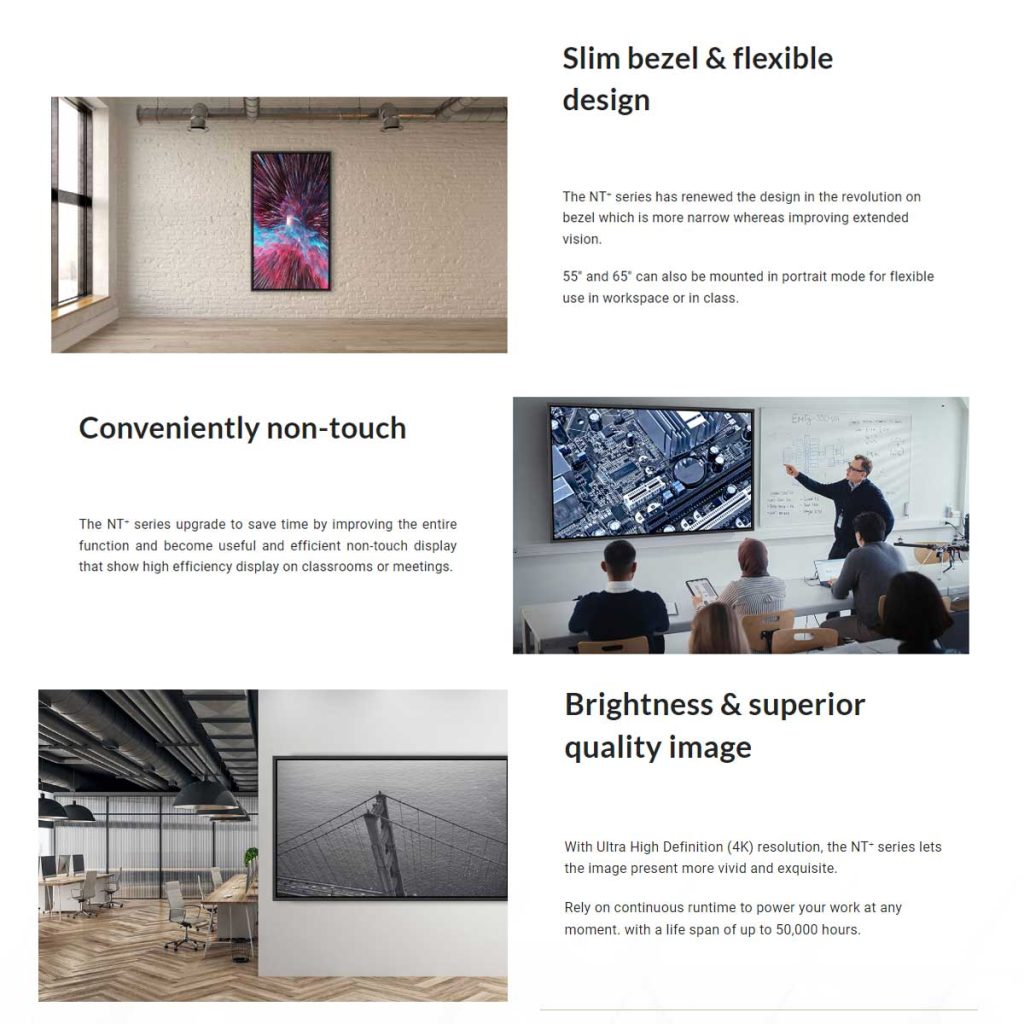 Newline NT+ 4K Non-Touch Display – Rapallo