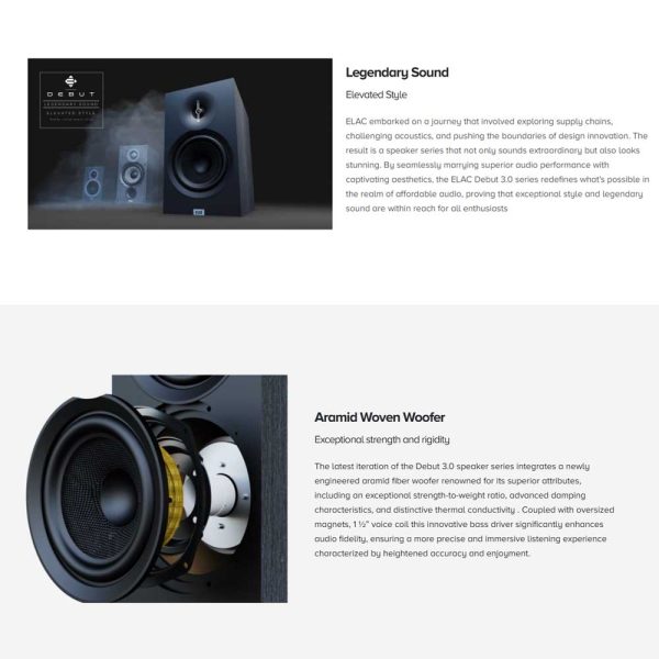 ELAC Debut 3.0 Speakers - Rapallo