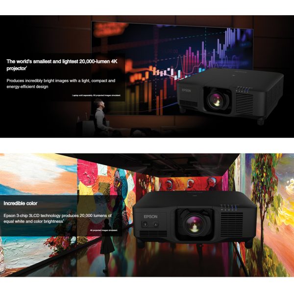 Epson EB-PQ2220B 20,000-Lumen 4K 3LCD Laser Projector - Rapallo