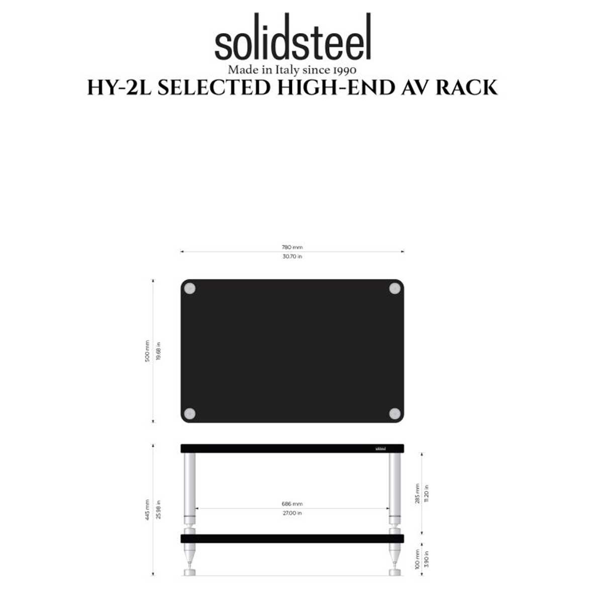 Solidsteel HY Series Audio Rack - Rapallo