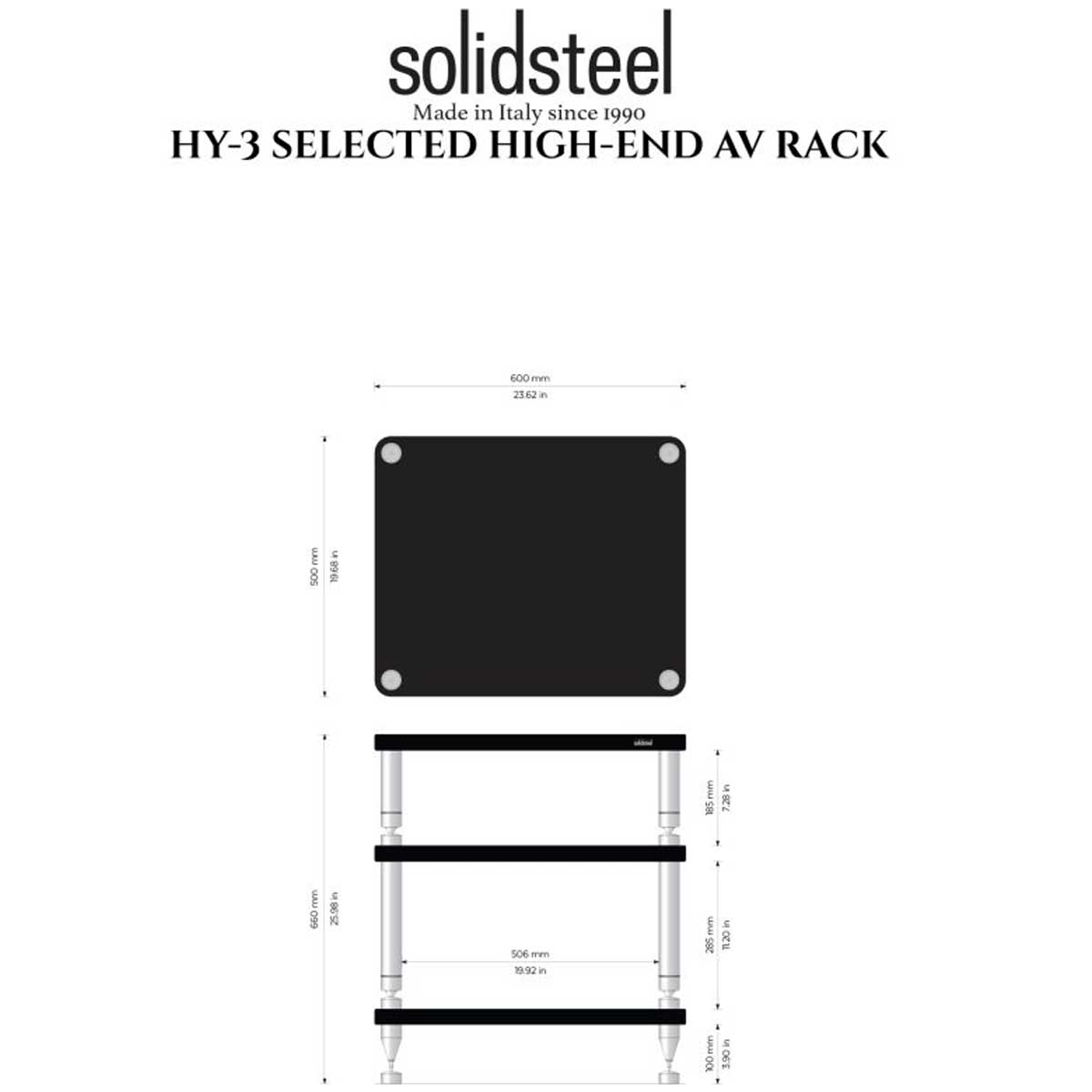 Solidsteel HY Series Audio Rack - Rapallo