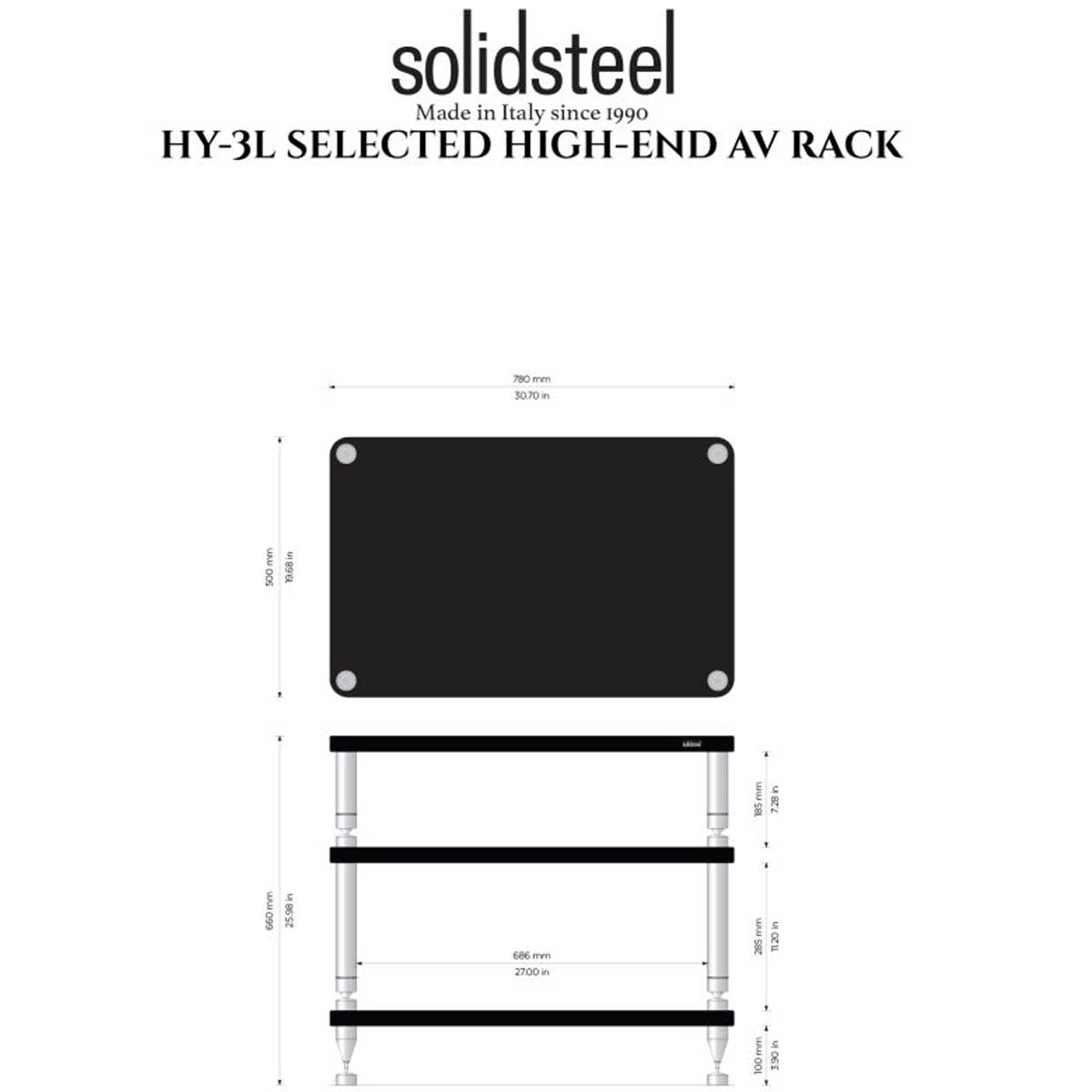 Solidsteel HY Series Audio Rack - Rapallo