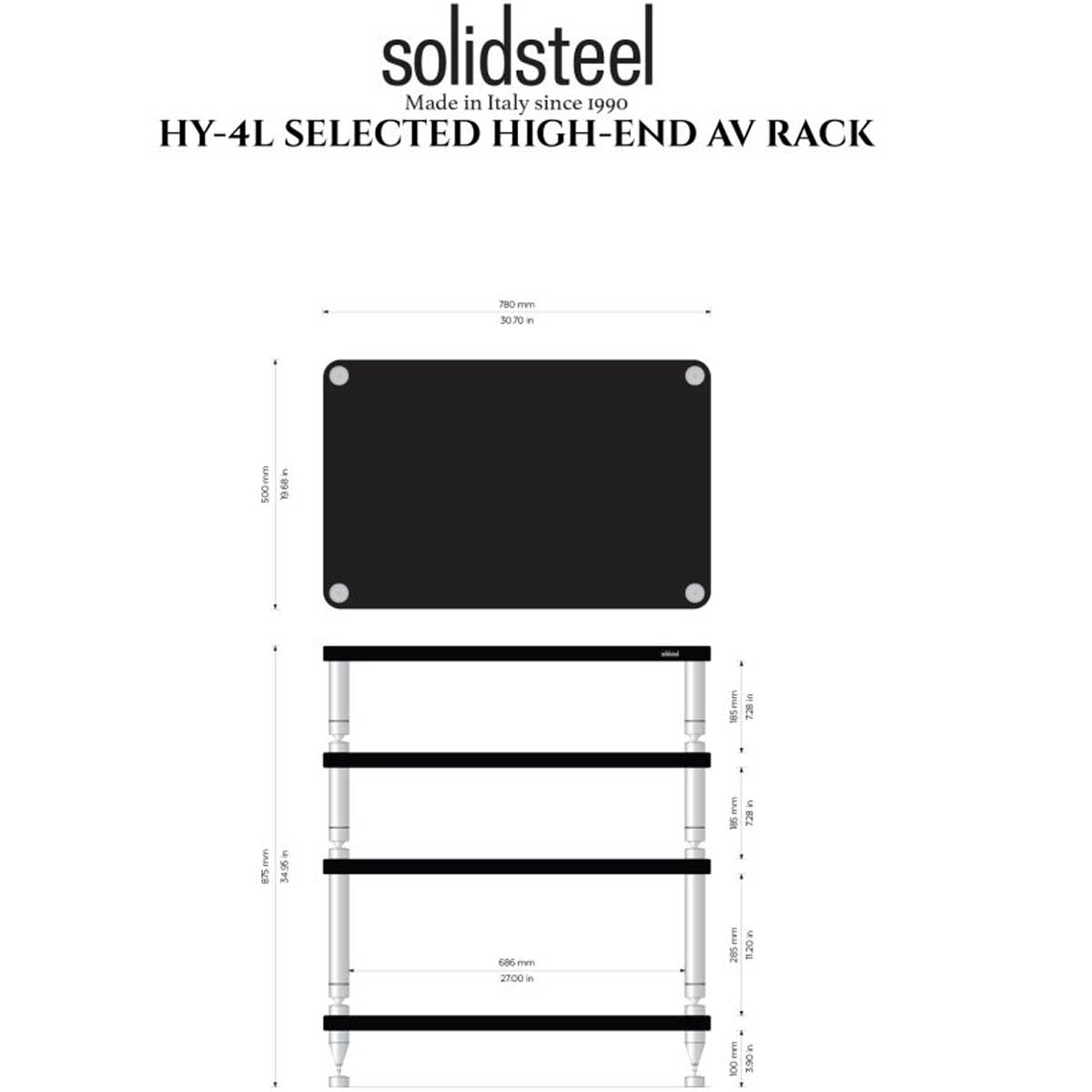 Solidsteel HY Series Audio Rack - Rapallo