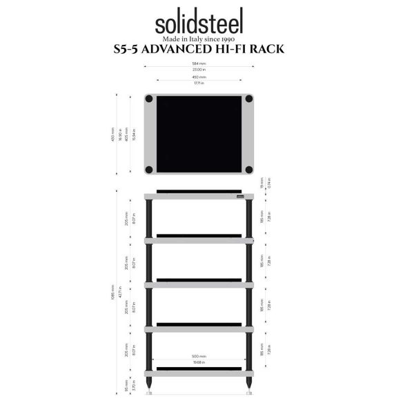 Solidsteel S5 Series Limited Edition Audio Rack - Rapallo