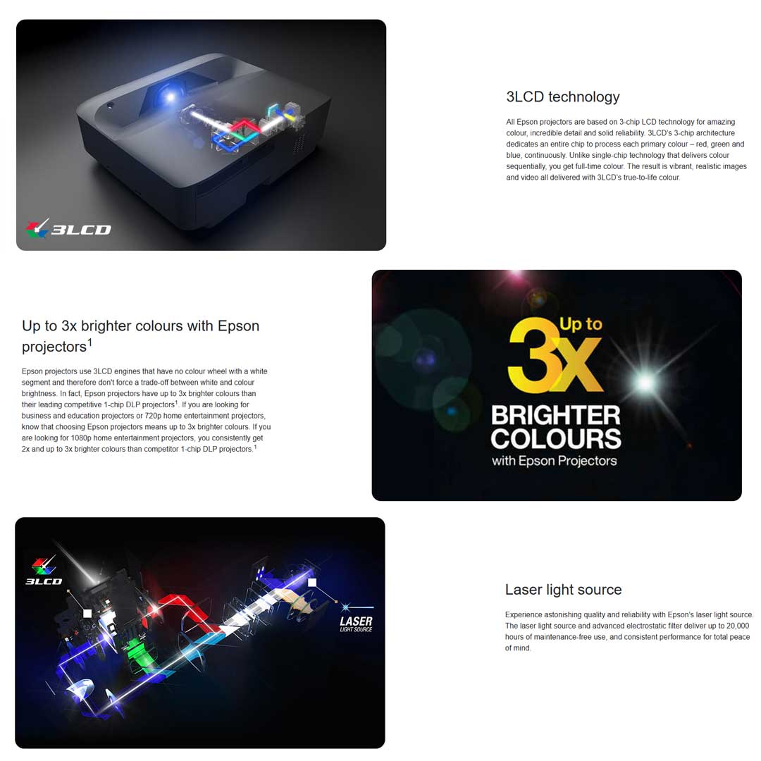 Epson EH-LS670B 4K PRO-UHD Ultra-Short Throw Projector - Rapallo