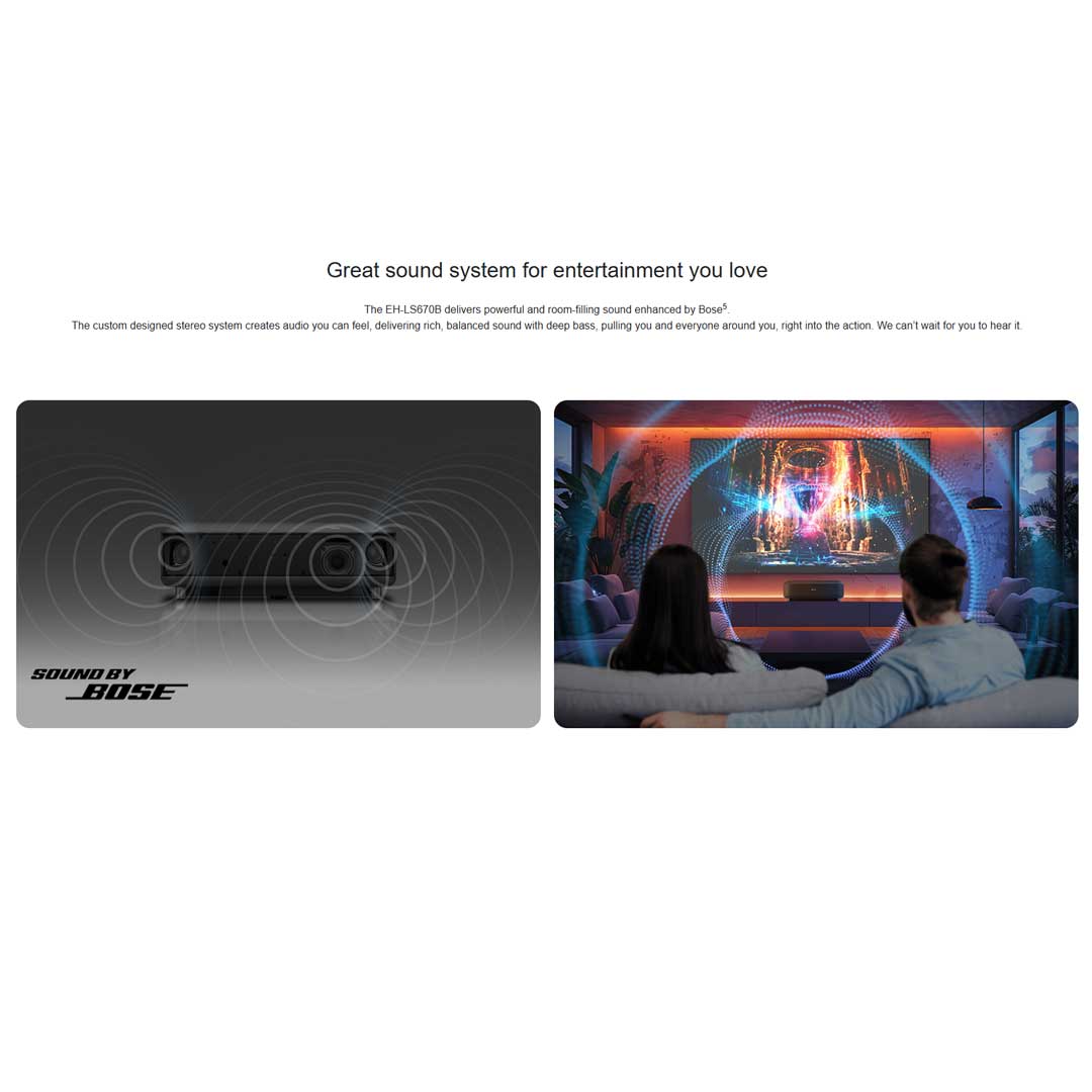 Epson EH-LS670B 4K PRO-UHD Ultra-Short Throw Projector - Rapallo