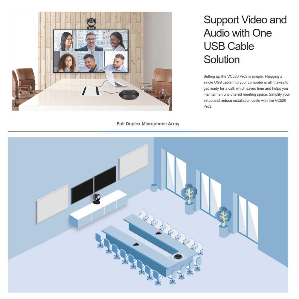 AVer VC520 Pro3 Conferencing Camera System - Rapallo