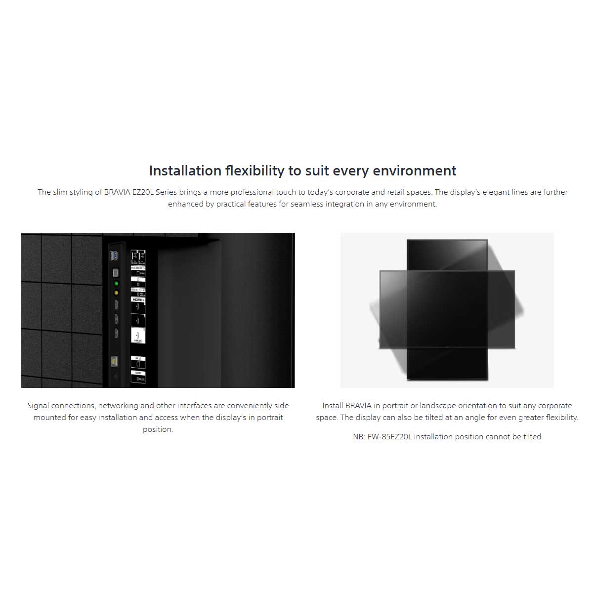 Sony BRAVIA EZ20L Series 4K HDR Display - Rapallo