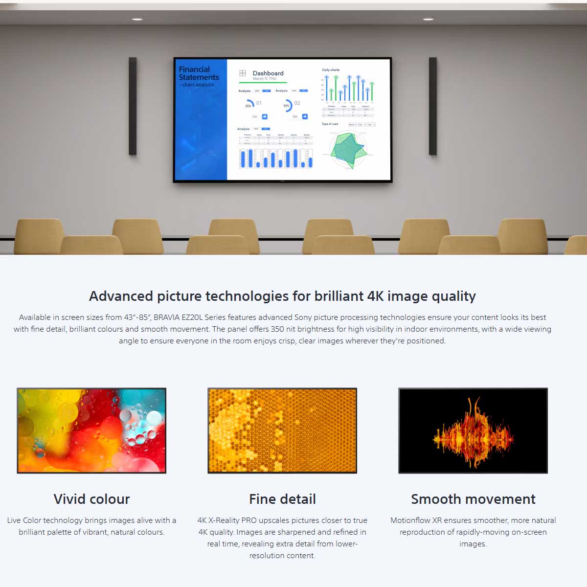 Sony BRAVIA EZ20L Series 4K HDR Display - Rapallo