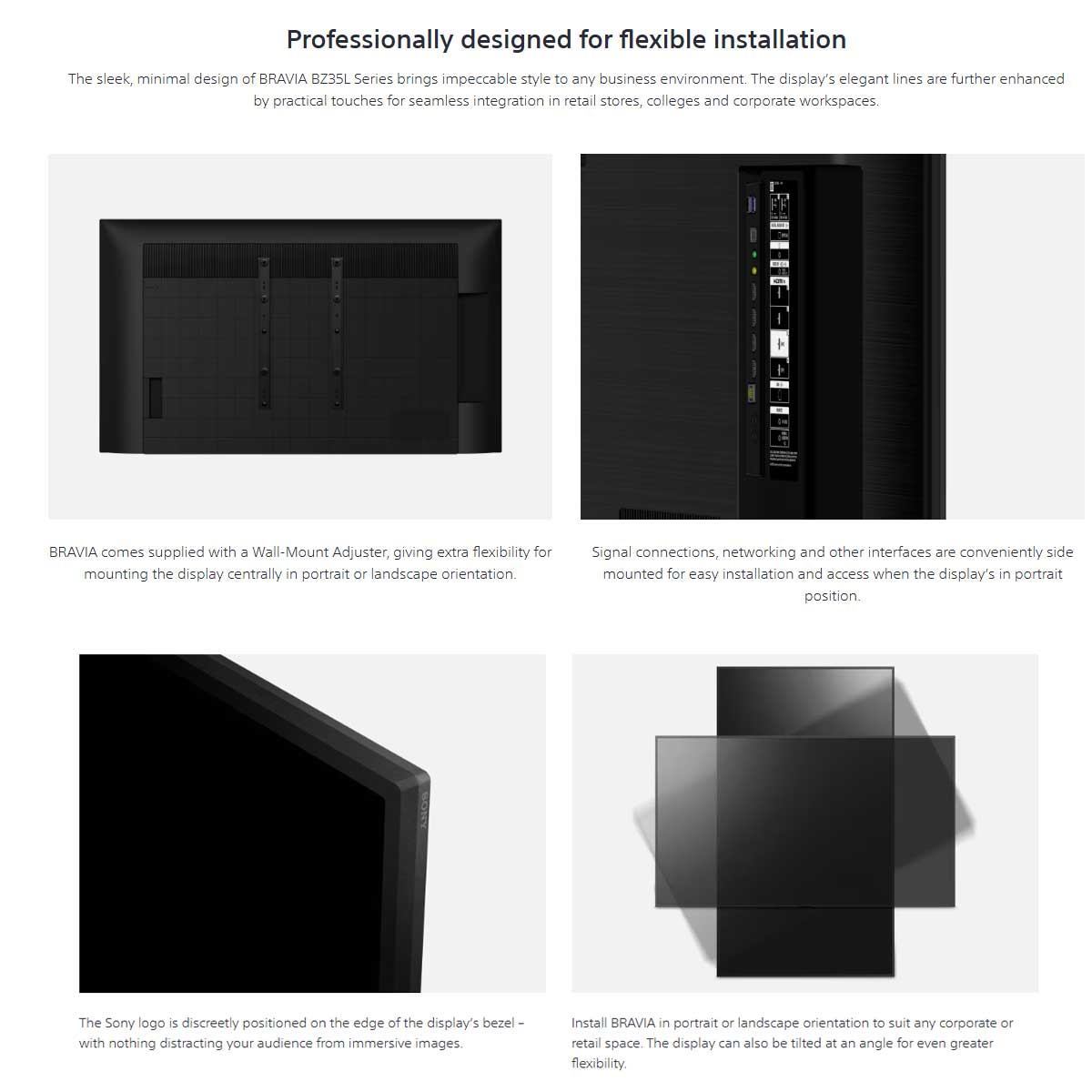 Sony BRAVIA BZ35L Series 4K HDR Display - Rapallo