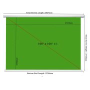 100" Indigo 1:1 Motorised Green Screen - Rapallo