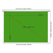 120" Indigo 1:1 Motorised Green Screen - Rapallo