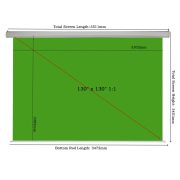 130" Indigo 1:1 Motorised Green Screen - Rapallo