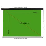 140" Indigo 1:1 Motorised Green Screen - Rapallo