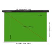 150" Indigo 1:1 Motorised Green Screen - Rapallo