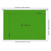 80" Indigo 1:1 Motorised Green Screen - Rapallo