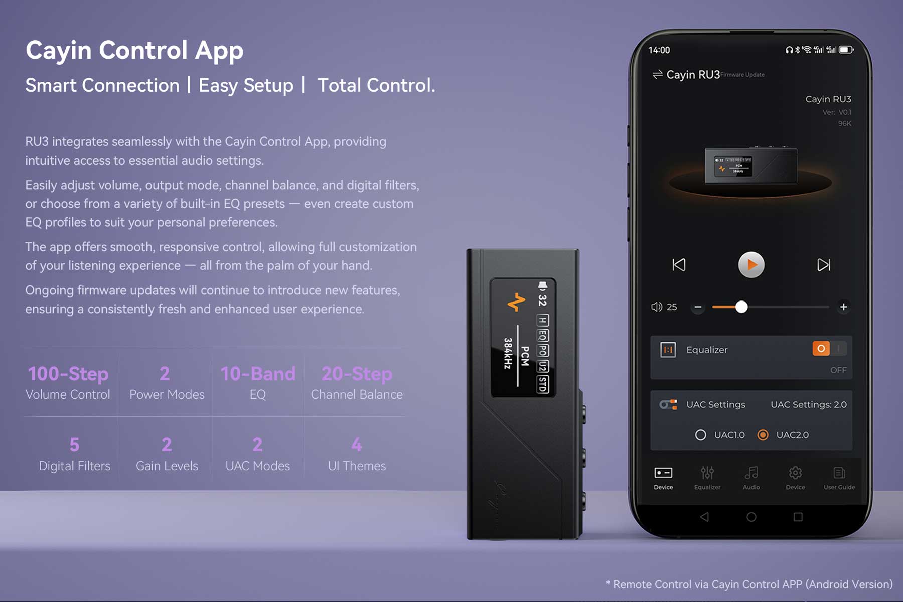 Cayin RU3 Portable DAC & Amplifier - Rapallo