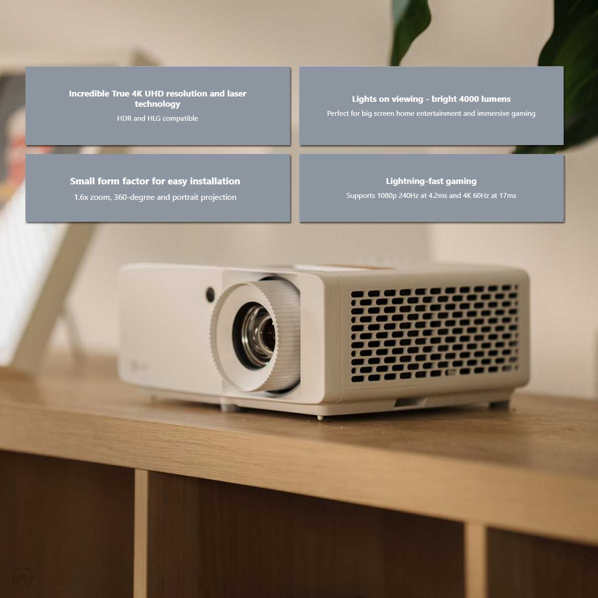 Optoma Wave 130RK 4K Laser Home Cinema Projector - Rapallo
