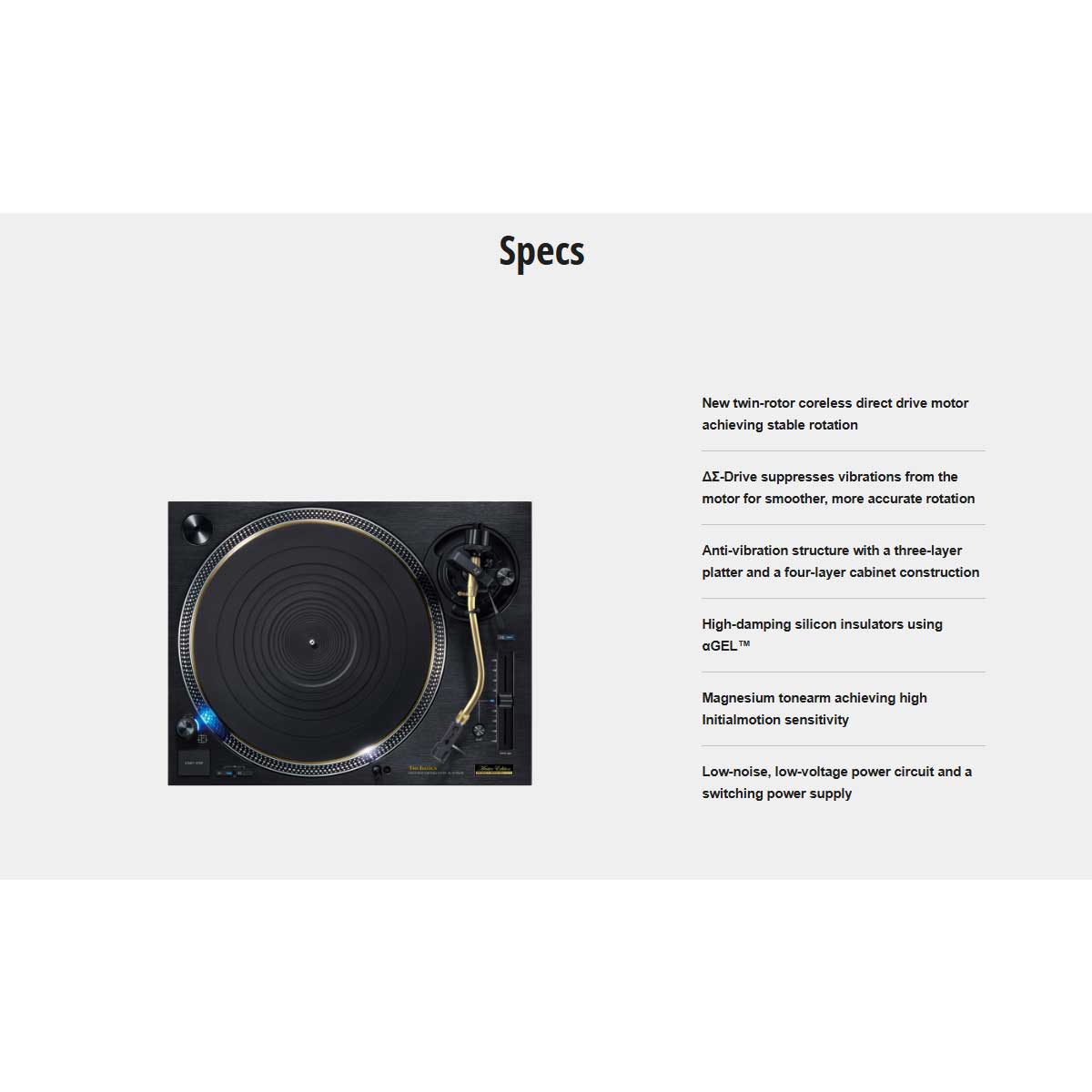 Technics SL-1210GME Direct Drive Turntable - Rapallo